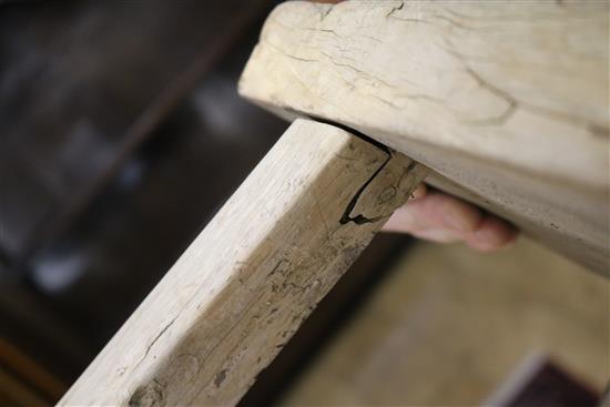 A rustic stool W.47cm